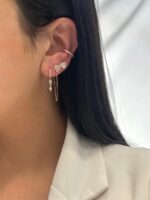⁦עגילי ״טליה״ (רוז גולד)⁩ – תמונה ⁦9⁩
