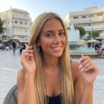 ⁦עגיל זהב נופל אבן ירוקה⁩ – תמונה ⁦3⁩