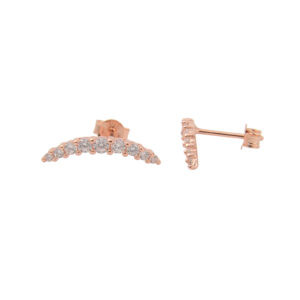 עגילי ״הילה״ (רוז גולד)